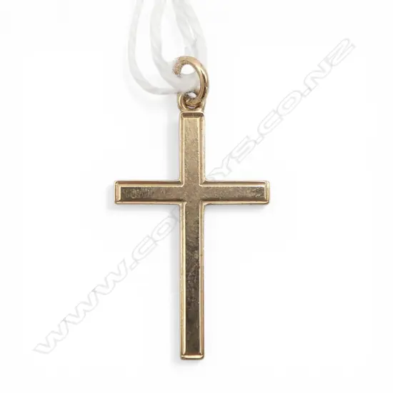 9ct GOLD CROSS PENDANT 1.28gms