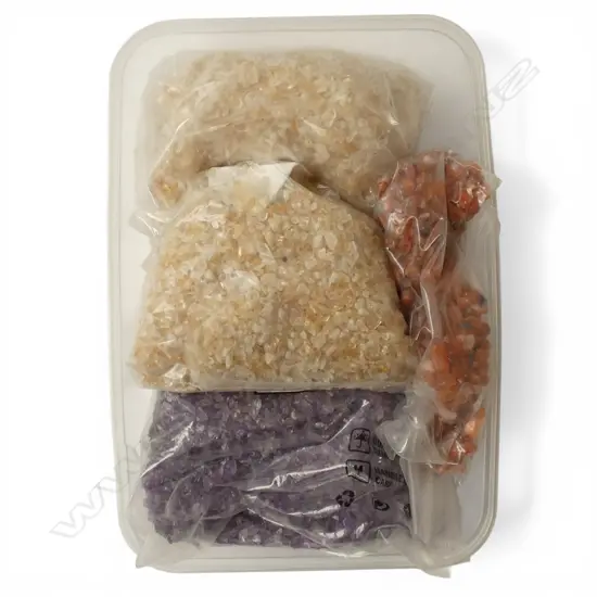 BULK AMETHYST, CITRINE & AGATE CHIP