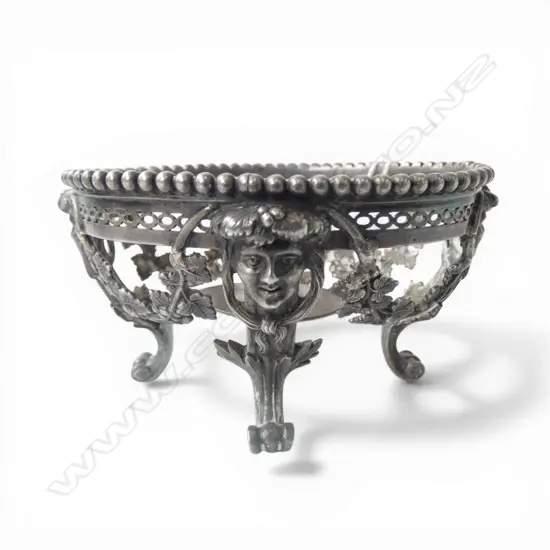 **RTV** ORNATE FRENCH SILVER OPEN SALT testing silver? 84gms