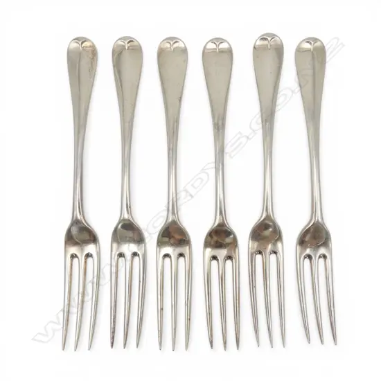SET OF 6 VICT 3 PRONGED DINNER FORKS 443GMS