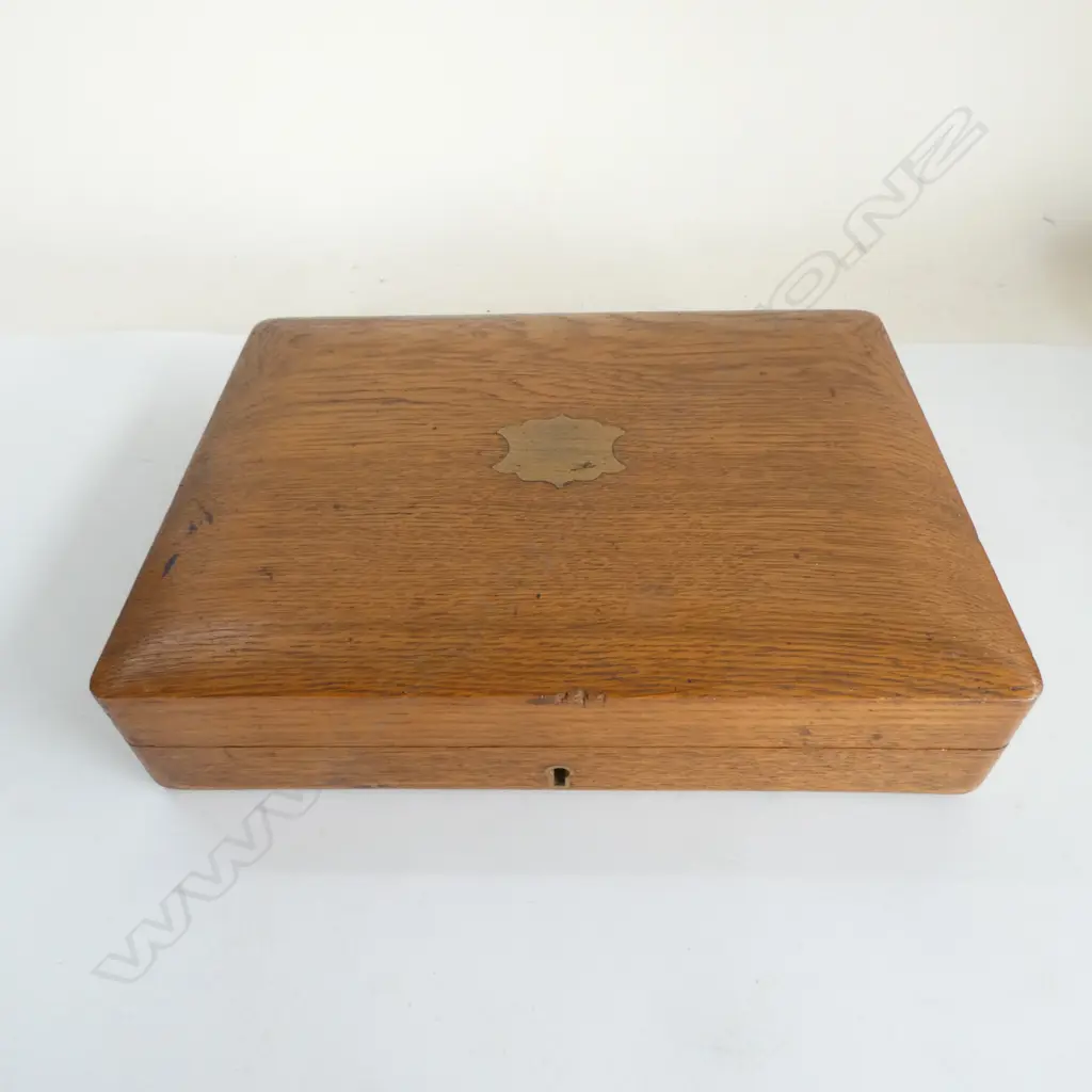 CASED 6 PLACE CUTLERY FISH SET w. stg silver collar  Image 1++