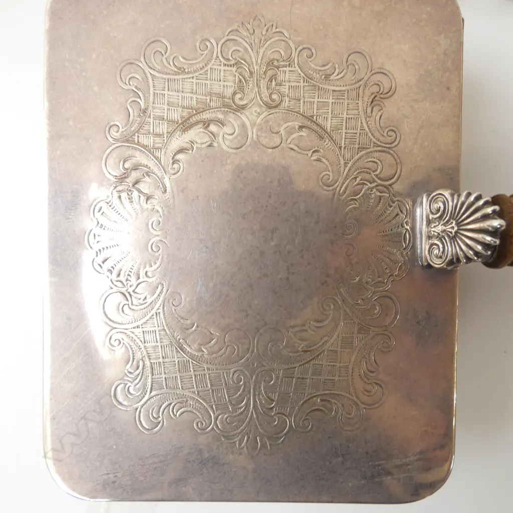 12 PCE IVORY HANDLED FISH SET + EP CRUMB TRAY Image 1++