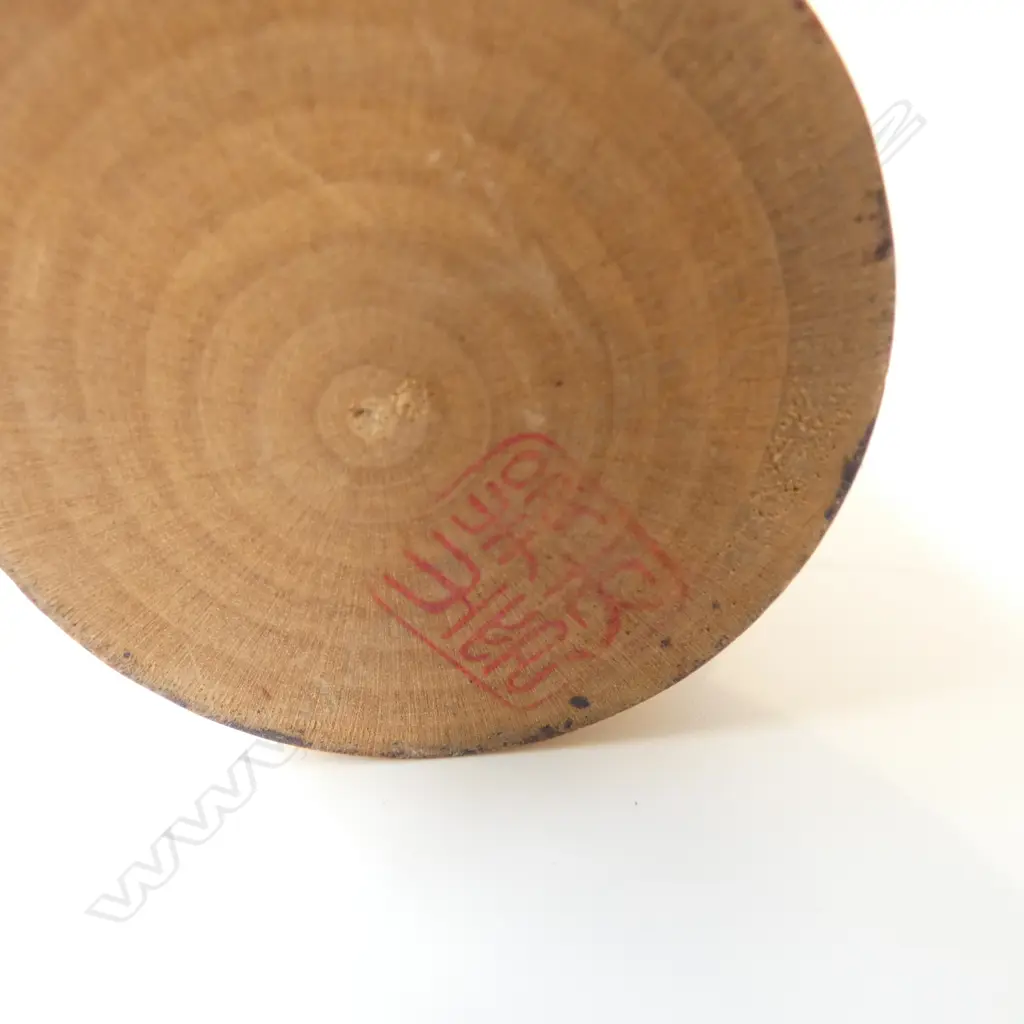 MID CENTURY KOKESHI DOLL red stamp on base, H.240mm Image 1++