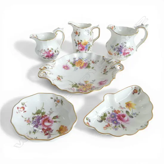 6 PCES ROYAL CROWN DERBY CHINA floral pat.