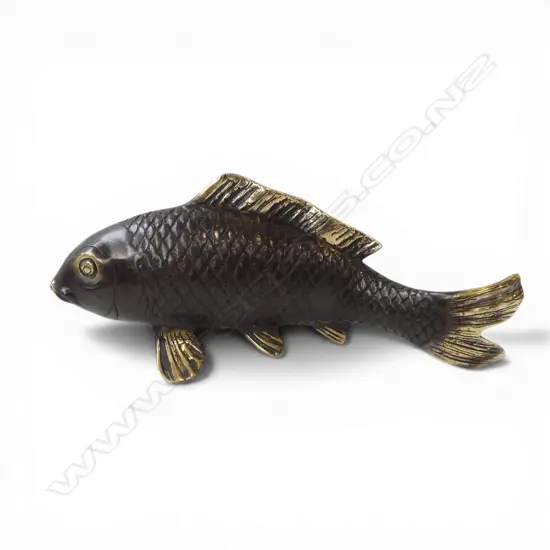 BRASS CARP ORNAMENT L.250mm