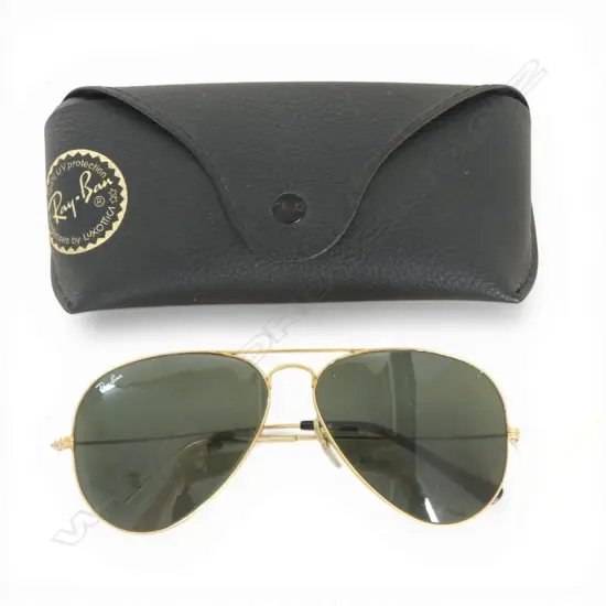 PR RAY BAN AVIATOR SUNGLASSES in case