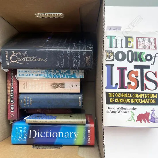 REFERENCE WORKS, 10 VOLS: THE TIMES BOOK OF QUOTATIONS, CONCISE OXFORD ENGLISH DICTIONARY