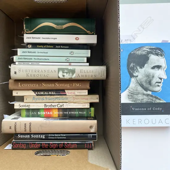 SUSAN SONTAG  8 VOLS, JACK KEROUAC 7 VOLS, JAMES JOYCE 1 VOL