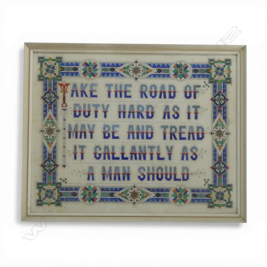 F. W. BECKETT 'TAKE THE ROAD OF DUTY HARD...' ACRYLIC ON PAPER 450x575mm Image 1++