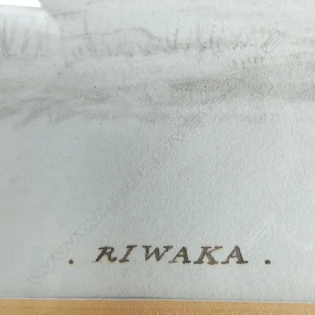 INITALLED J.W, 'RIWAKA' 1861,  WATERCOLOUR, 265 x 165mm Image 1++