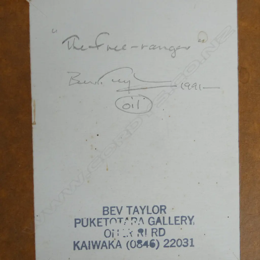 BEV TAYLOR, THE FREE RANGER (1991), OIL ON BOARD, 135x110mm Image 1++
