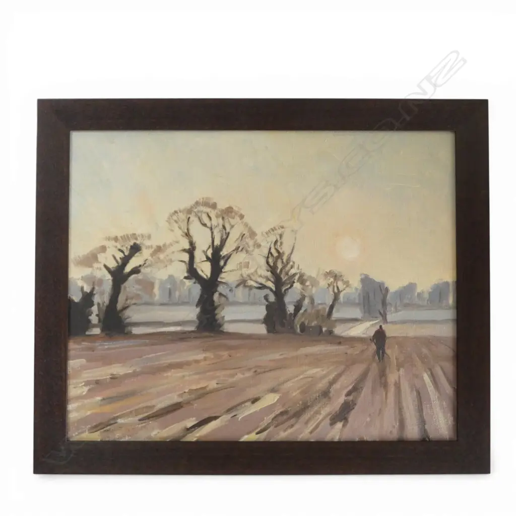 R.B. WATSON, LANDSCAPE, OIL ON CANVAS ON BOARD, 390x490mm Image 1++