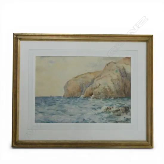 PERCY DEWES, LYTTLETON HARBOUR HEADS, WATERCOLOUR, 430 x 620mm