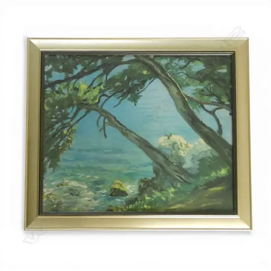 CAP D' AIL, ALPES MARITIMES, FROM LA CAPPONICA after SIR WINSTON CHURCHILL PRINT 495x590mm