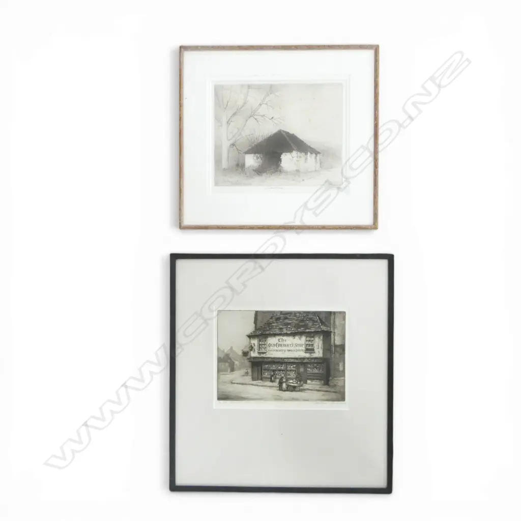 2 ETCHINGS INCL. J. C. GOODHART 'SOLITUDE' + R. HENDERSON-SMITH, OLD CURISIOTY SHOP Image 1++