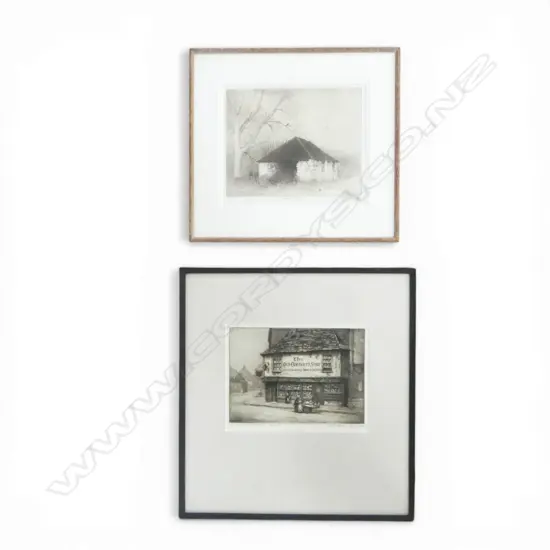 2 ETCHINGS INCL. J. C. GOODHART 'SOLITUDE' + R. HENDERSON-SMITH, OLD CURISIOTY SHOP