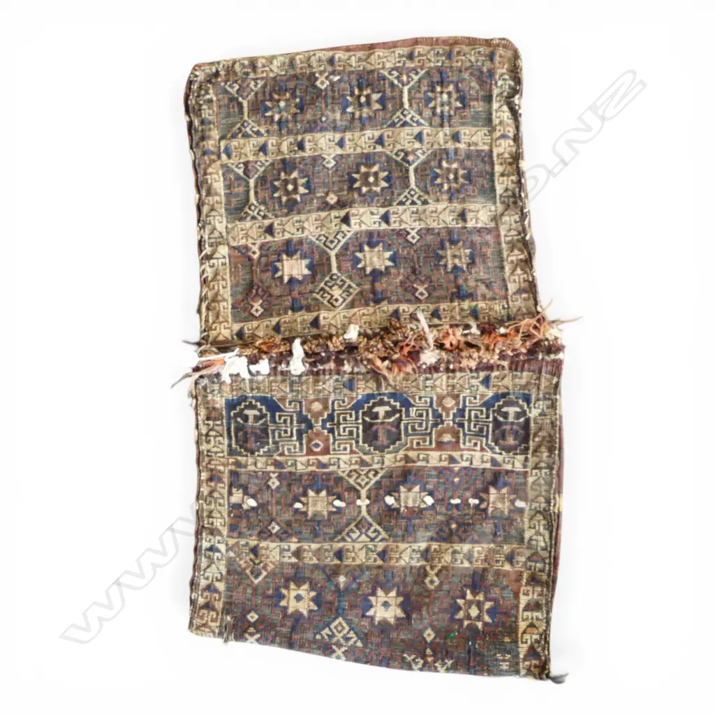 HAND KNOTTED WOOL SADDLE BAG Image 1++