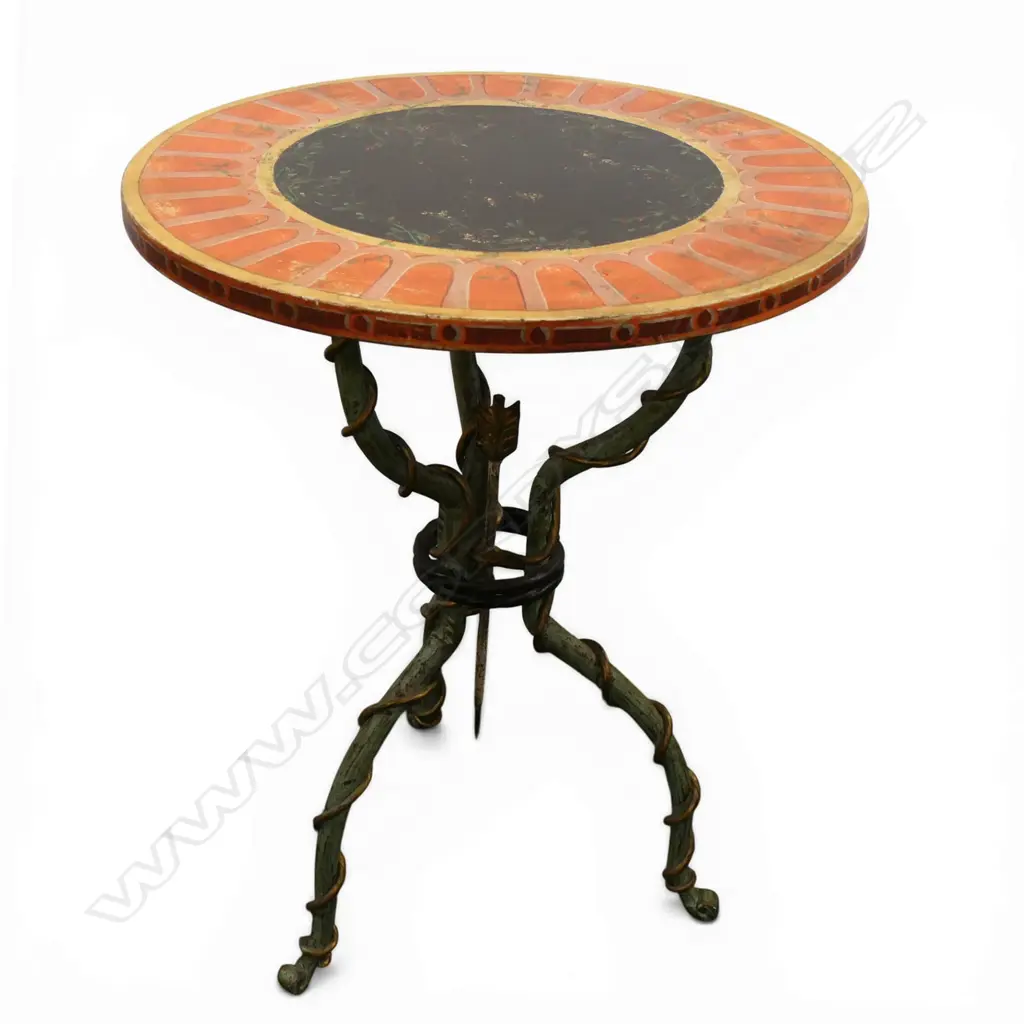 PAINTED TOP CIRCULAR SIDE TABLE H.600mm Image 1++