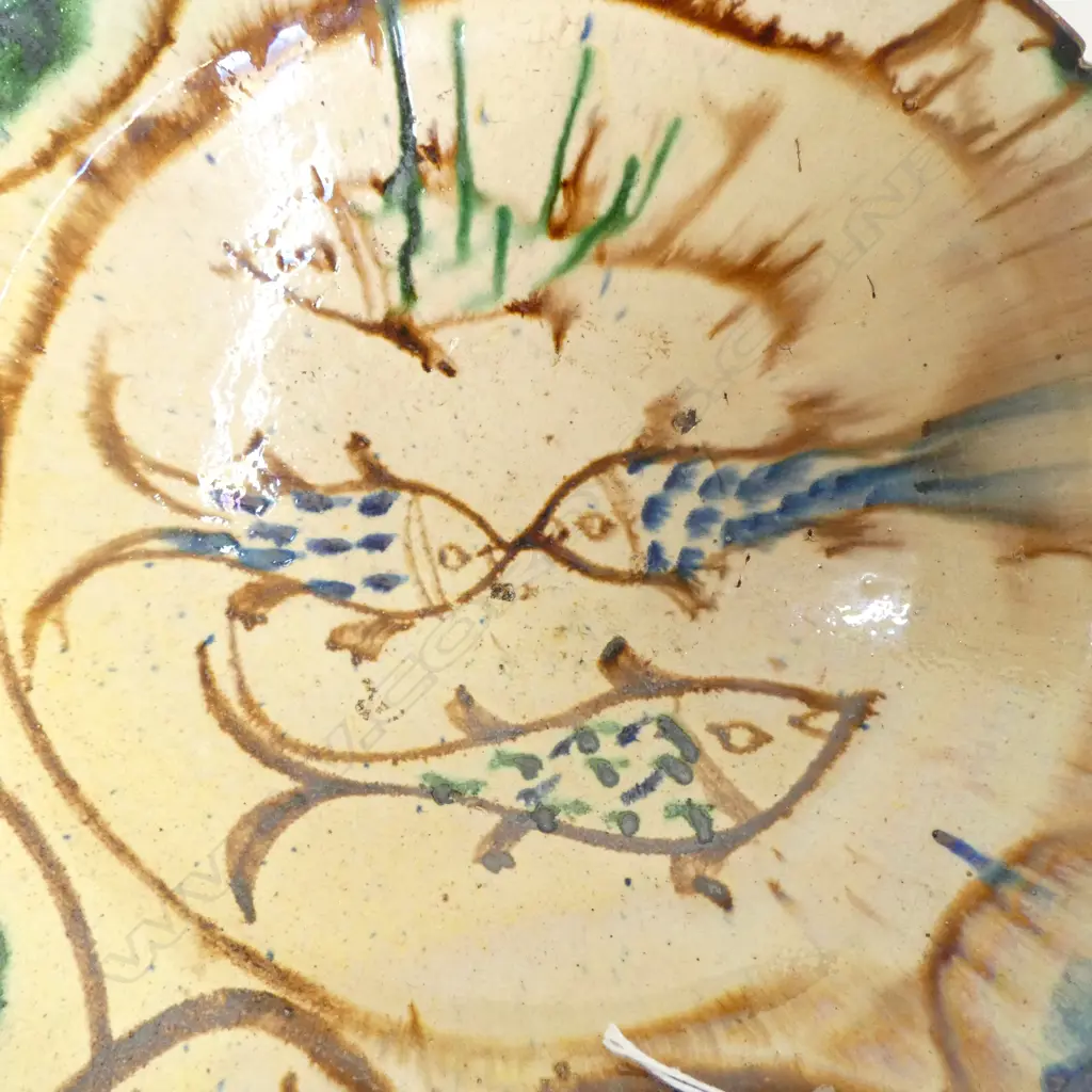 SPANISH RUSTIC GLAZE BOWL Dia.270mm Image 1++