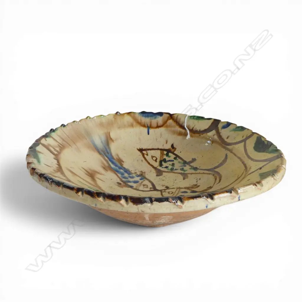 SPANISH RUSTIC GLAZE BOWL Dia.270mm Image 1++