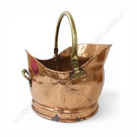 COPPER COAL SCUTTLE H.400mm