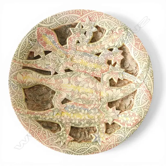 KEUM SUN LEE WALL HANGING BAS RELIEF CHARGER, Dia.400mm