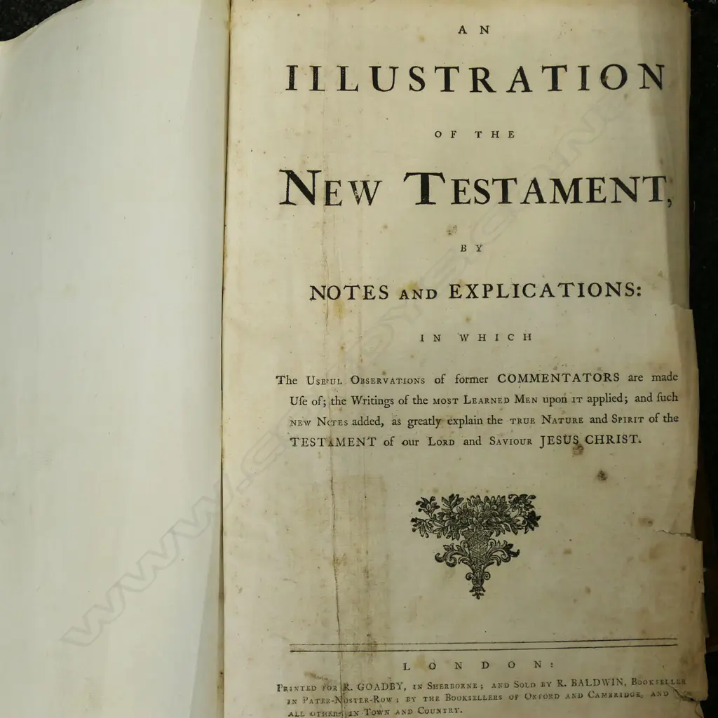 ILLUSTRATION OF THE NEW TESTAMENT, 1776, FAULTS Image 1++