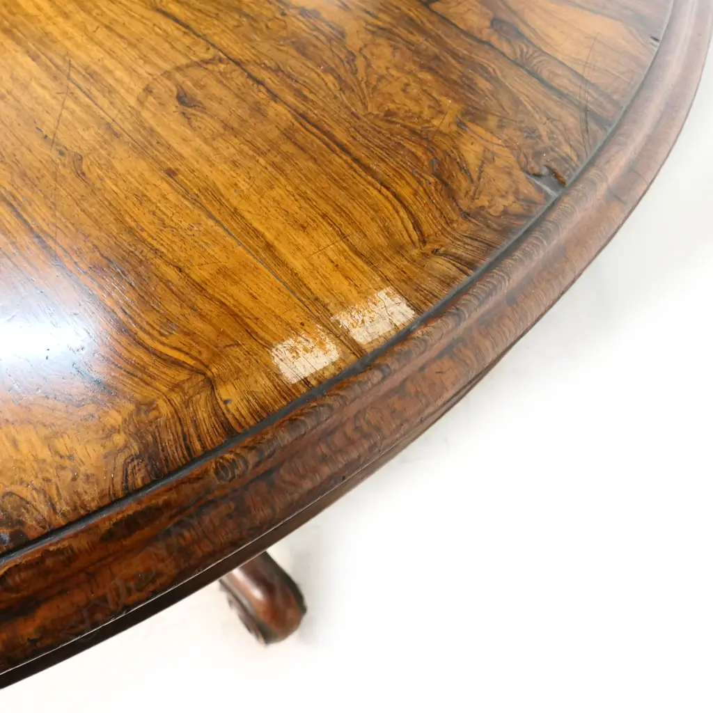 VICTORIAN ROSEWOOD PEDESTAL TABLE Dia.1300mm Image 1++