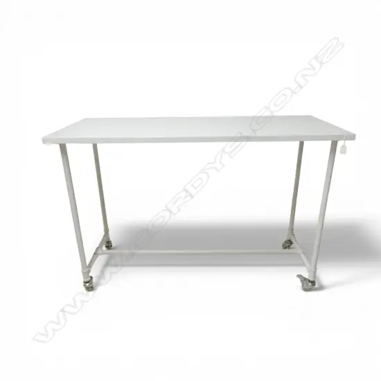 INDUSTRIAL STYLE MODERN SIDE TABLE, MELTECCA TOP, METAL SUPPORTS, 1200 x 500 x 800mm