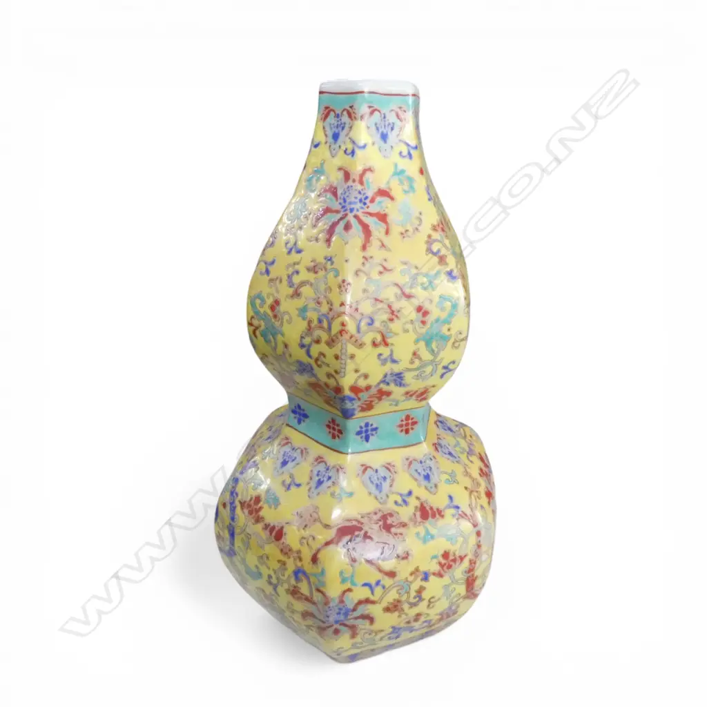 CHINESE FAMILE JAUNE VASE H.390mm Image 1++
