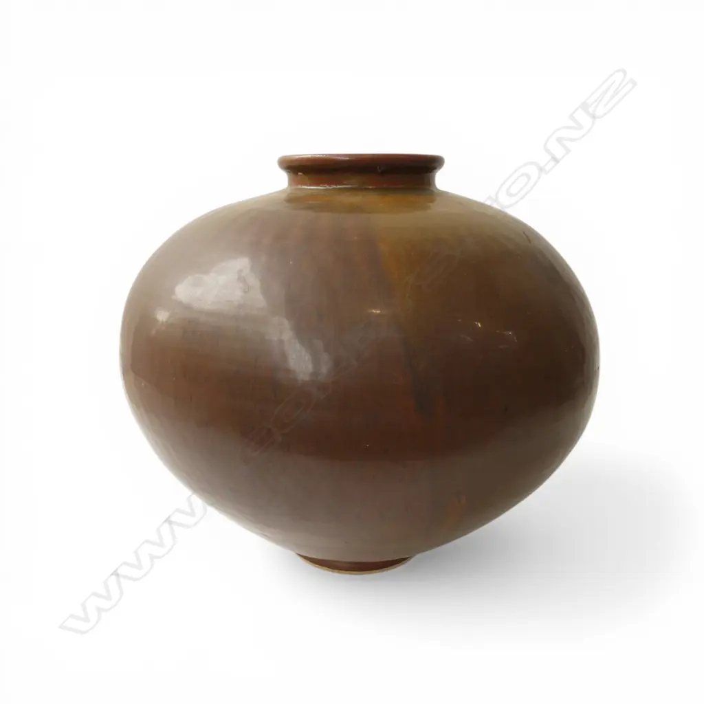 ORIENTAL OVOID POTTERY VASE H.340mm Image 1++