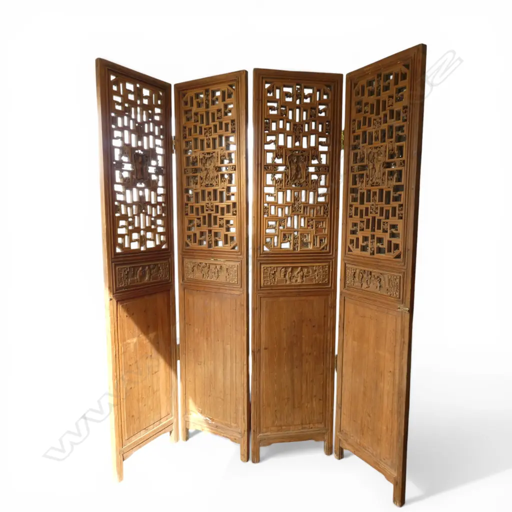 ORIENTAL 4 PANEL SCREEN Image 1++