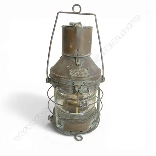 SHIPS ANCHOR LANTERN 1919 w. burner