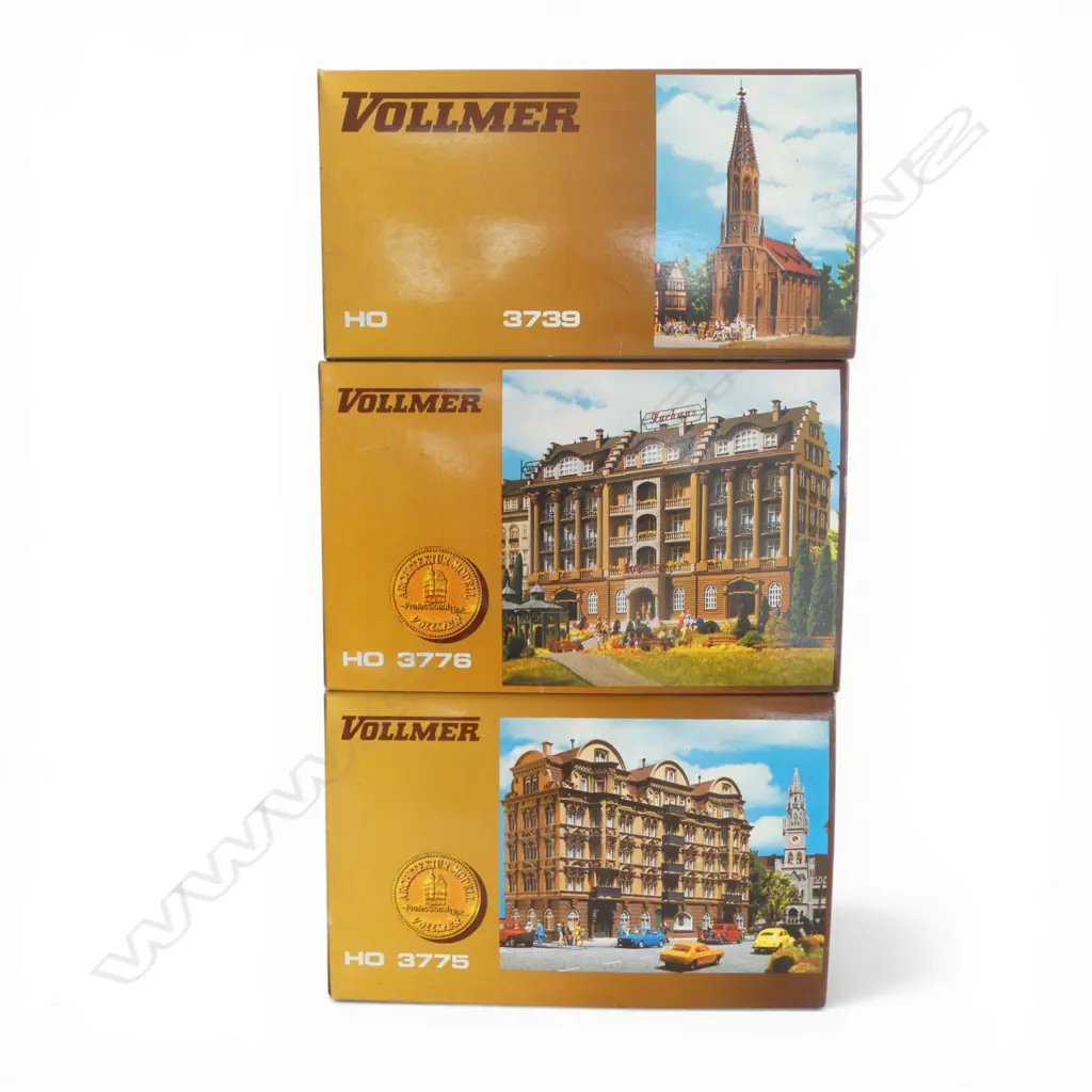 3 BOXED VOLLMER HO MODEL KITS; 3775, 3776 & 3739 Image 1++