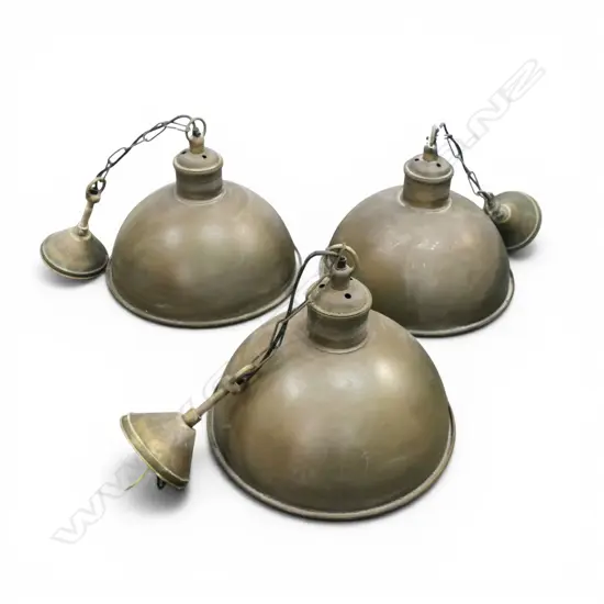 3 INDUSTRIAL STYLE PENDANT LIGHTS 750mm