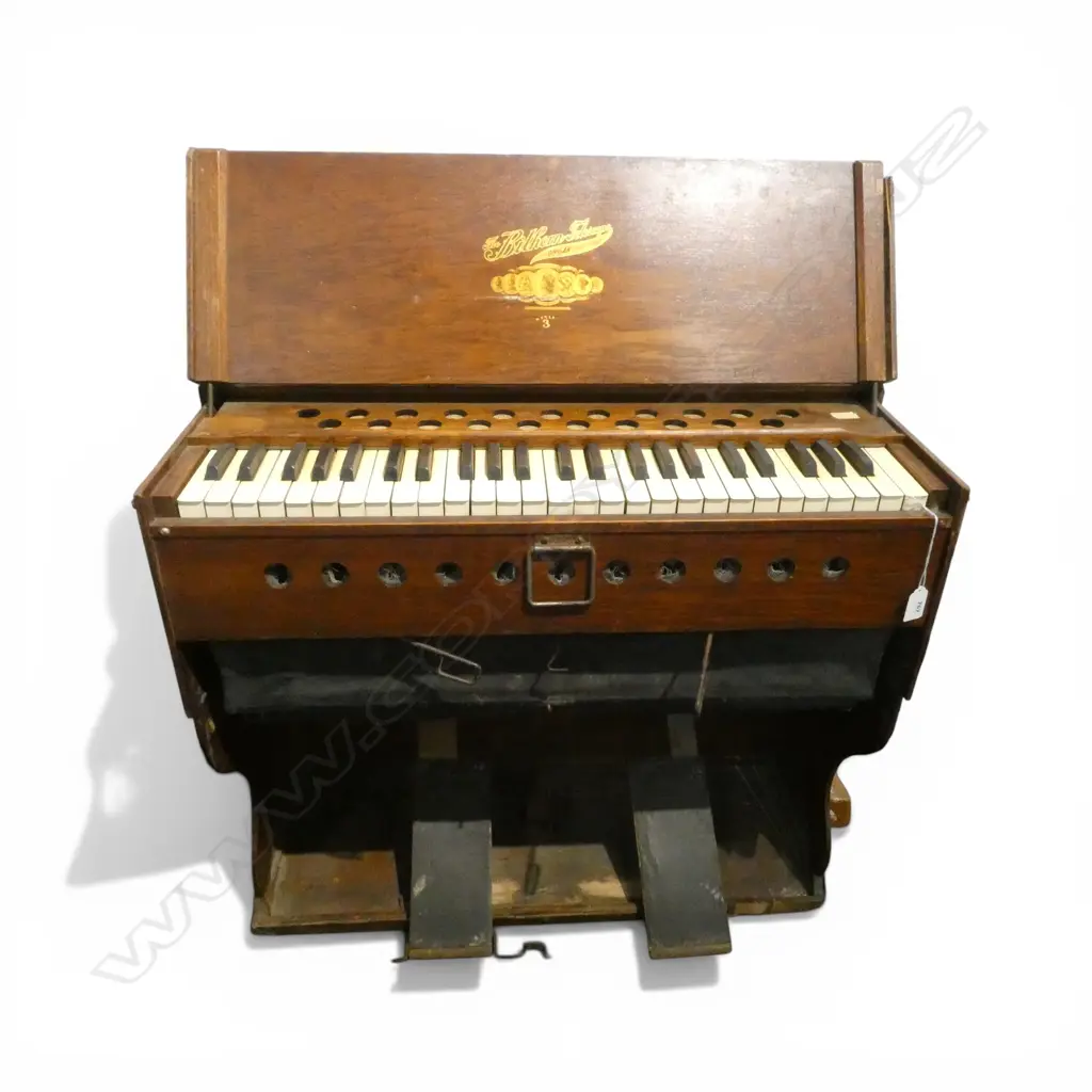LATE 19thC BILLHORN TELESCOPE FOLDING PUMP ORGAN 730x370x680mm Image 1++