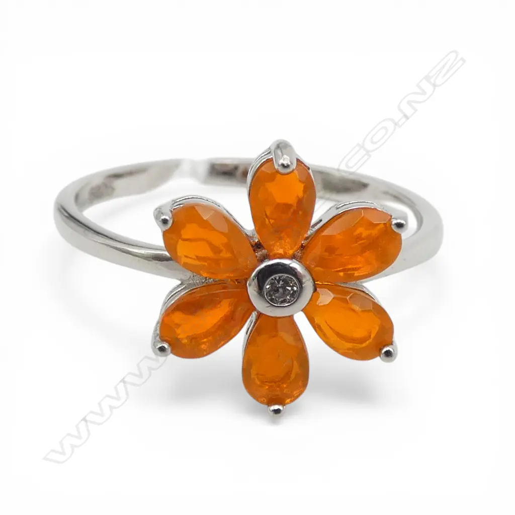 SILVER FIRE OPAL RING Image 1++