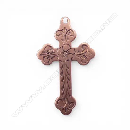 9ct ROSE GOLD CROSS 1gms