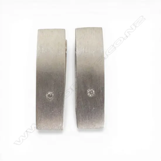 PR MODERN 9CT diamond set WHITE GOLD EARRINGS 4.1GMS