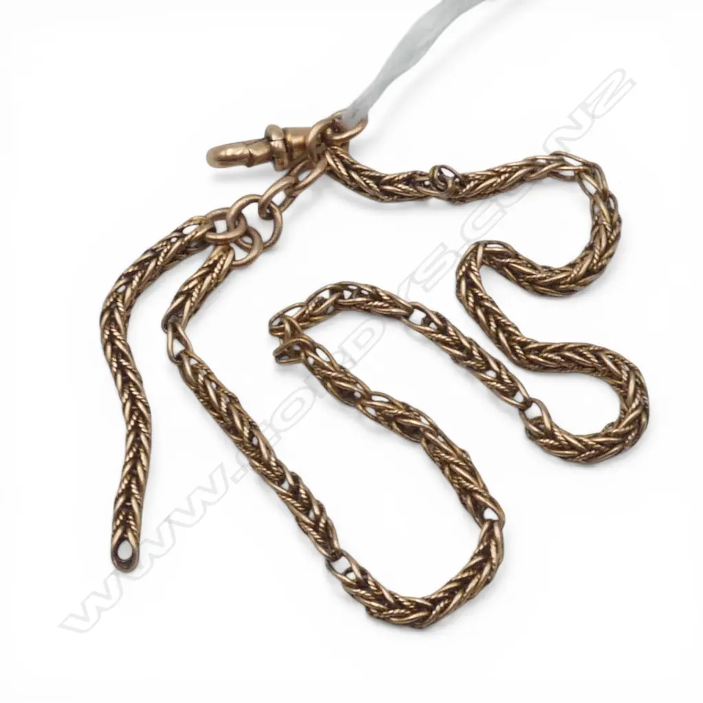 13 to 14ct GOLD tested FOB CHAIN SECTION fancy link 15.19gms Image 1++