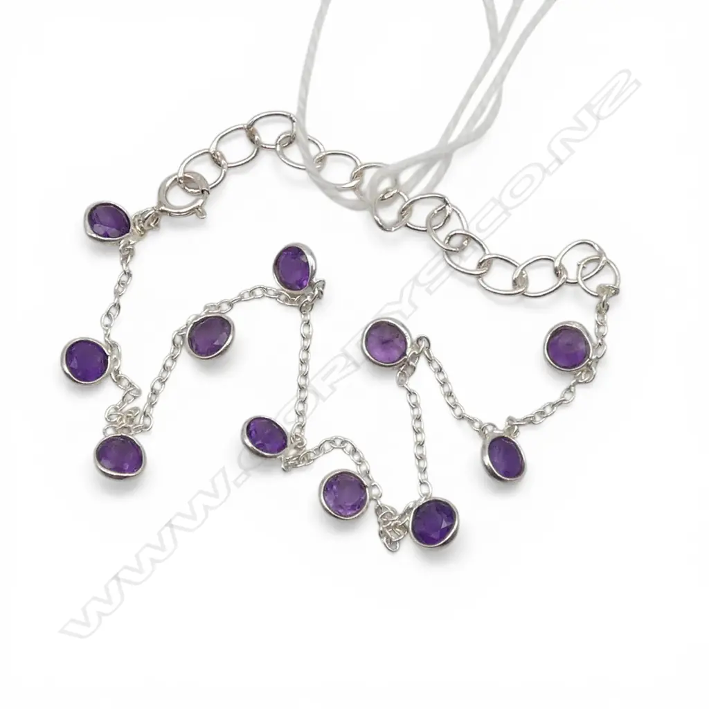 SILVER AMETHYST BRACELET Image 1++