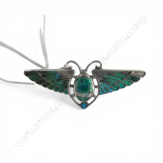 C HORNER 1909 SILVER & ENAMEL BROOCH - slight damage to enamel