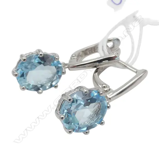 SILVER BLUE TOPAZ EARRINGS
