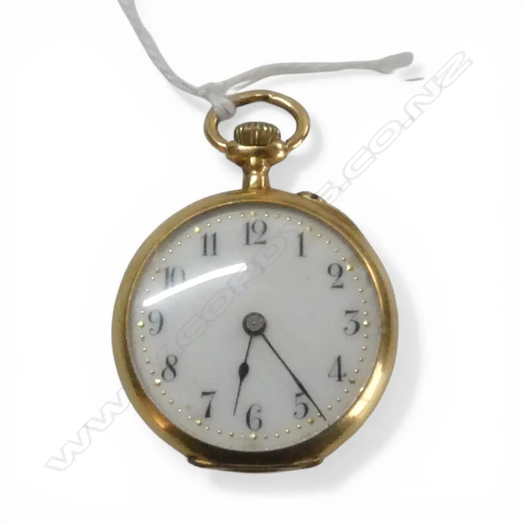EARLY 20thC 18ct GOLD LADIES OPEN FACE POCKET WATCH 22gms Image 1++
