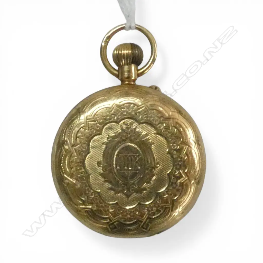 EARLY 20thC 18ct GOLD mid-size Rotherham's fusee HUNTER POCKET WATCH 39.4gms Image 1++