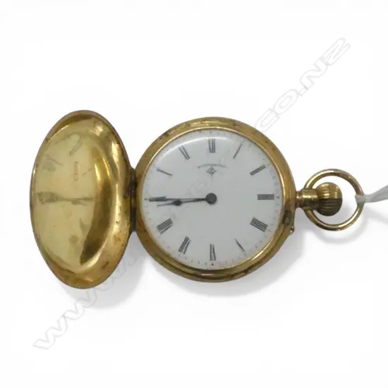 EARLY 20thC 18ct GOLD mid-size Rotherham's fusee HUNTER POCKET WATCH 39.4gms