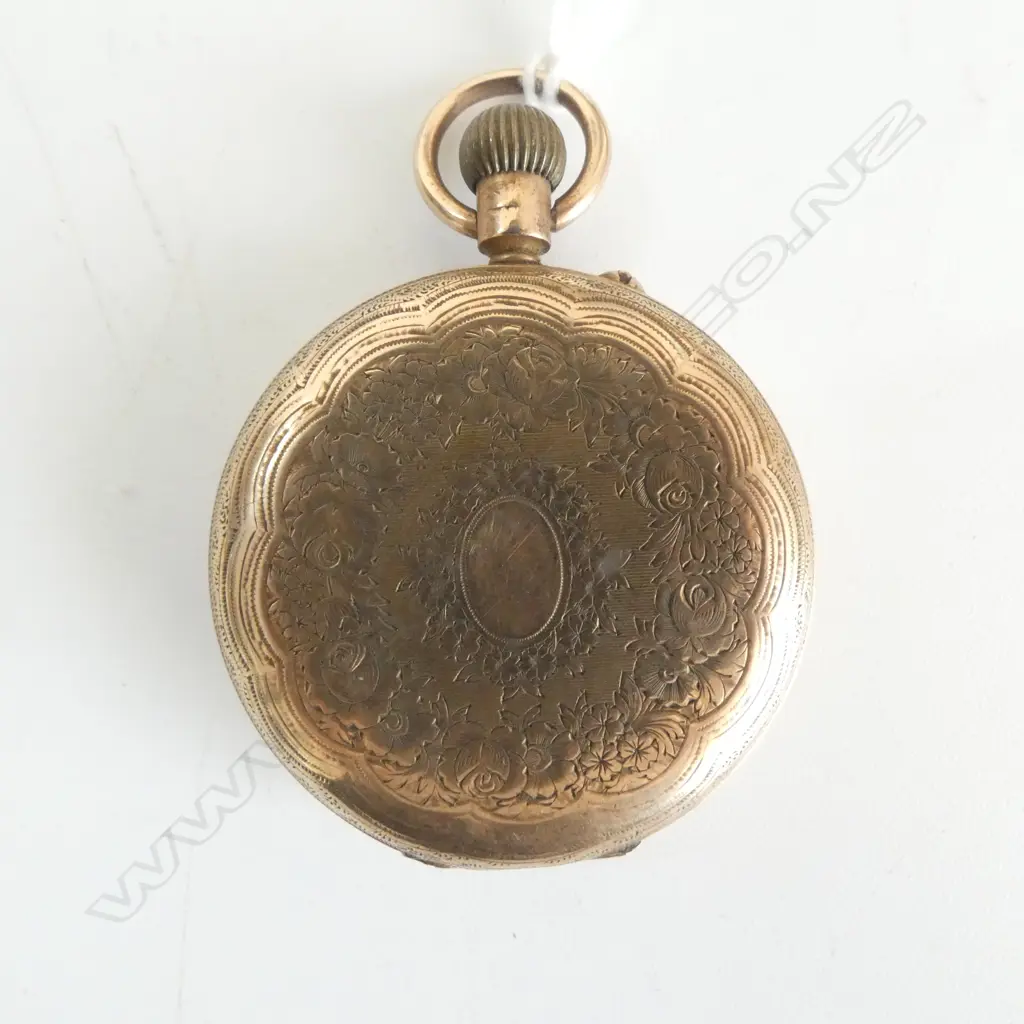 Early 20thC mid-size Rotherham's GENT'S 9CT GOLD POCKET WATCH fusee movement. No glass. 50gms Image 1++