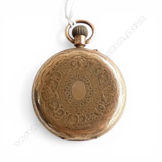 Early 20thC mid-size Rotherham's GENT'S 9CT GOLD POCKET WATCH fusee movement. No glass. 50gms