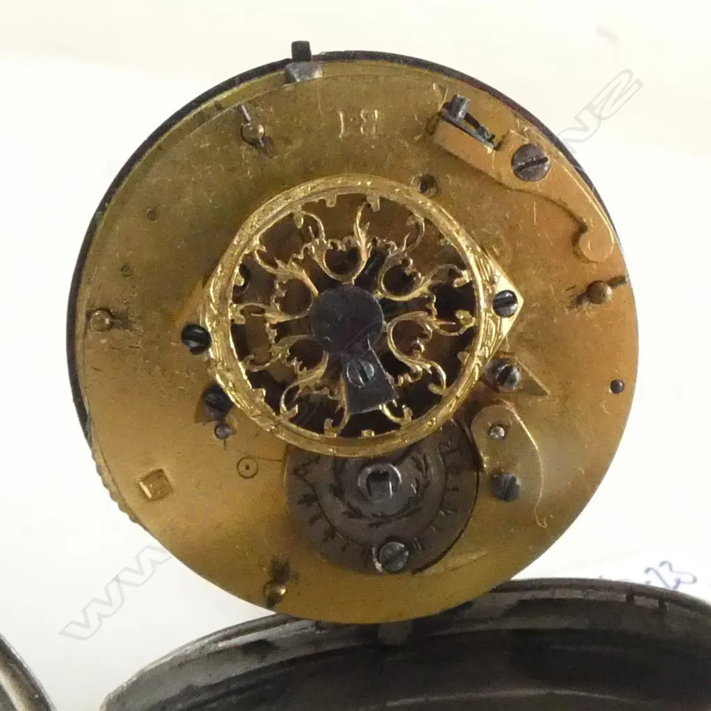 18thC Swiss Philippe Terrot silver verge fusee pocket watch some faults small repair to dial Image 1++