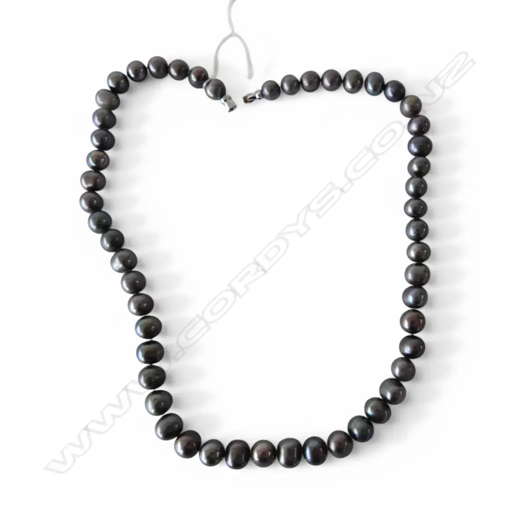 BLACK PEARL NECKLACE L.490mm Image 1++